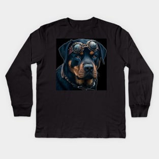 Rottweiler Steampunk Ai Kids Long Sleeve T-Shirt